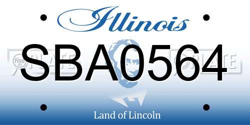SBA0564 Illinois License Plate