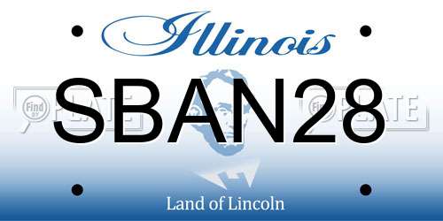 SBAN28 Illinois License Plate