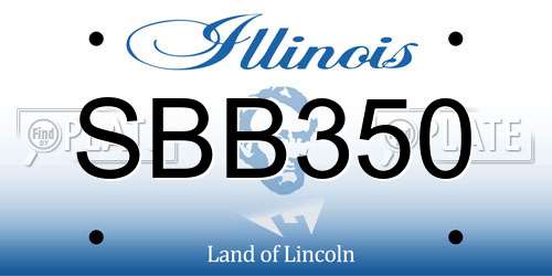 SBB350 Illinois License Plate
