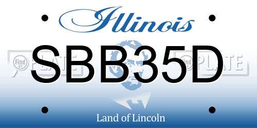 SBB35D Illinois License Plate