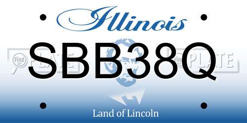 SBB38Q Illinois License Plate