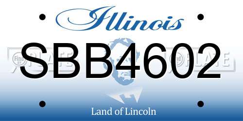 SBB4602 Illinois License Plate
