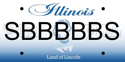 SBBBBBS Illinois License Plate