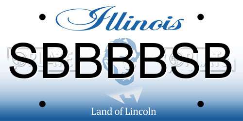 SBBBBSB Illinois License Plate