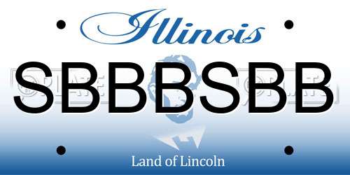 SBBBSBB Illinois License Plate