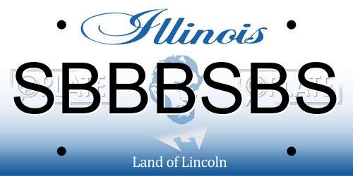 SBBBSBS Illinois License Plate