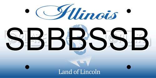 SBBBSSB Illinois License Plate