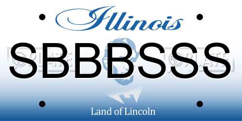 SBBBSSS Illinois License Plate