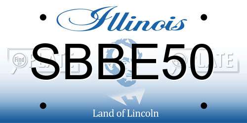 SBBE50 Illinois License Plate