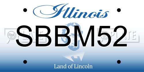 SBBM52 Illinois License Plate