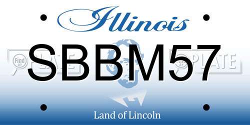 SBBM57 Illinois License Plate