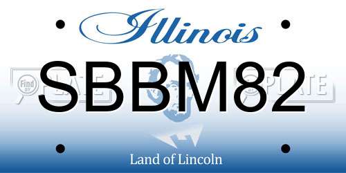 SBBM82 Illinois License Plate