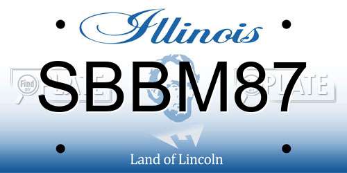 SBBM87 Illinois License Plate