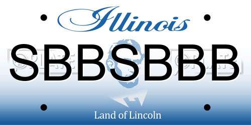 SBBSBBB Illinois License Plate