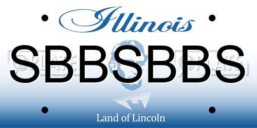SBBSBBS Illinois License Plate
