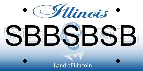 SBBSBSB Illinois License Plate