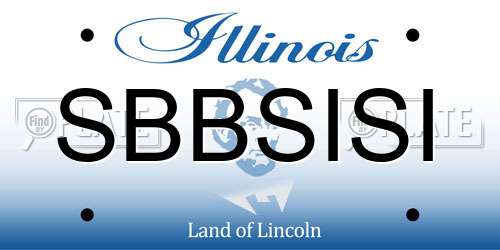 SBBSISI Illinois License Plate
