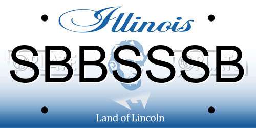 SBBSSSB Illinois License Plate