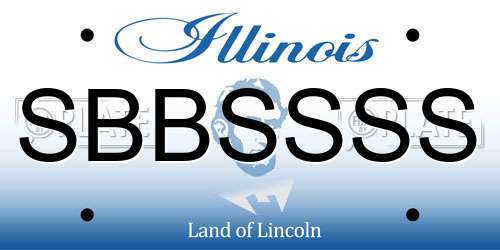 SBBSSSS Illinois License Plate