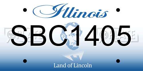 SBC1405 Illinois License Plate
