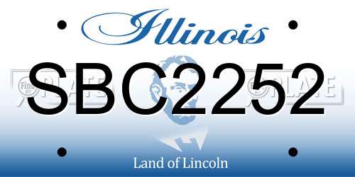 SBC2252 Illinois License Plate