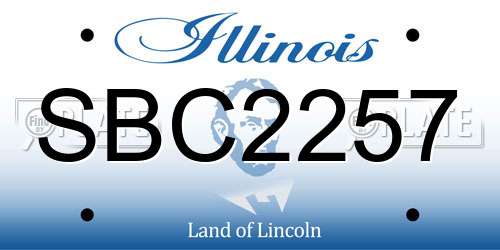 SBC2257 Illinois License Plate