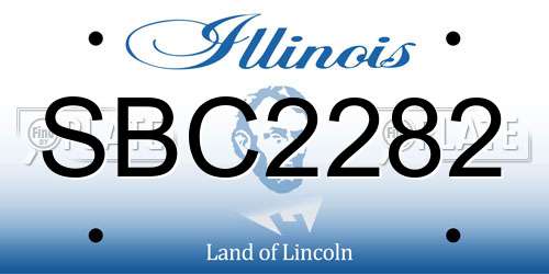 SBC2282 Illinois License Plate