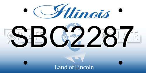 SBC2287 Illinois License Plate