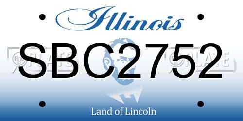 SBC2752 Illinois License Plate