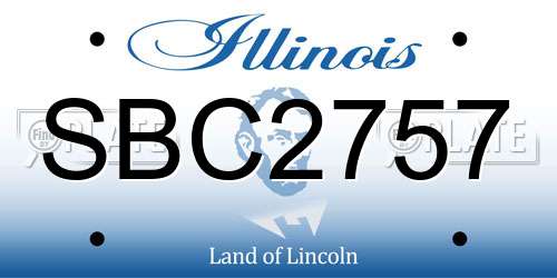 SBC2757 Illinois License Plate