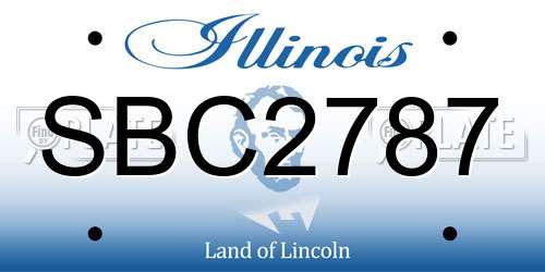 SBC2787 Illinois License Plate