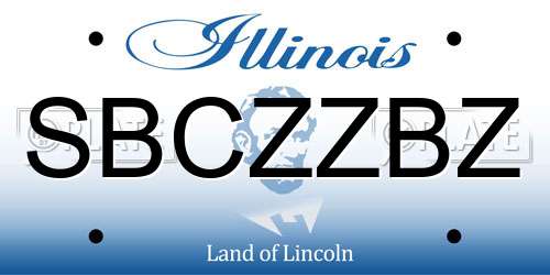 SBCZZBZ Illinois License Plate