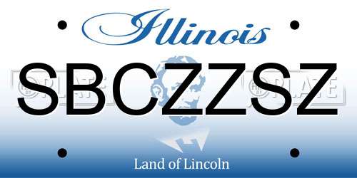 SBCZZSZ Illinois License Plate