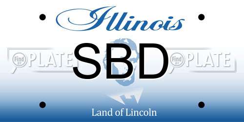 SBD Illinois License Plate