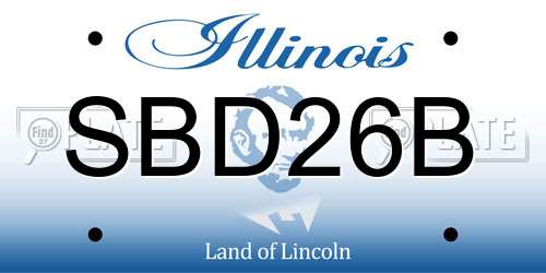 SBD26B Illinois License Plate