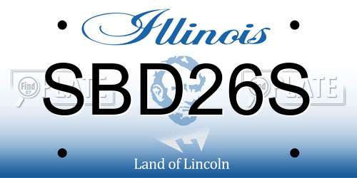 SBD26S Illinois License Plate