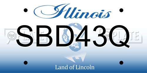 SBD43Q Illinois License Plate