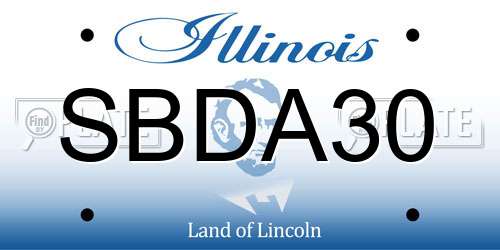 SBDA30 Illinois License Plate