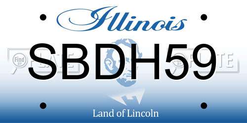 SBDH59 Illinois License Plate