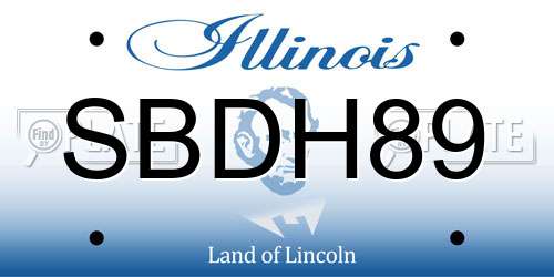 SBDH89 Illinois License Plate