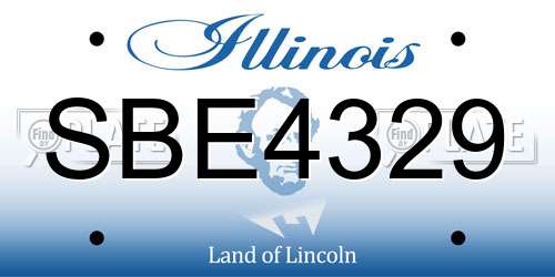 SBE4329 Illinois License Plate