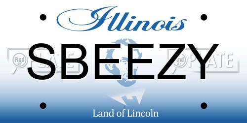 SBEEZY Illinois License Plate