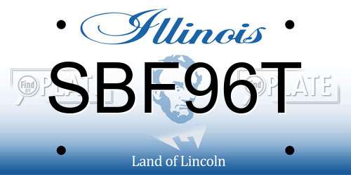 SBF96T Illinois License Plate
