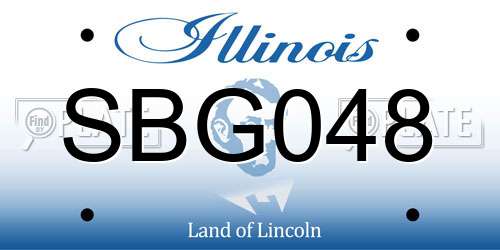 SBG048 Illinois License Plate