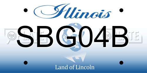 SBG04B Illinois License Plate