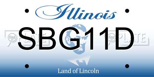 SBG11D Illinois License Plate