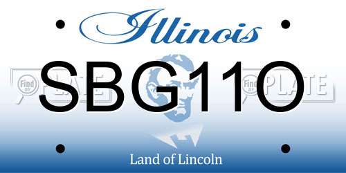 SBG11O Illinois License Plate