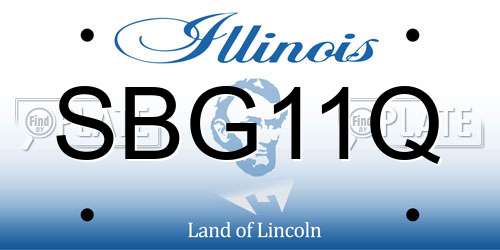 SBG11Q Illinois License Plate