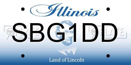 SBG1DD Illinois License Plate