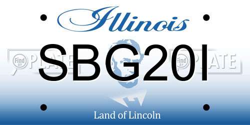 SBG20I Illinois License Plate